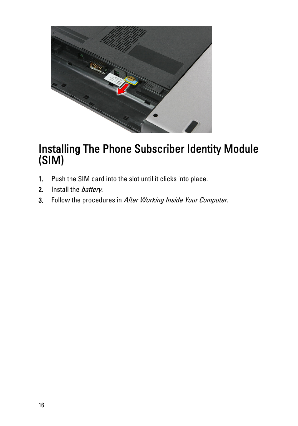 Dell Vostro 3550 (Early 2011) User Manual | Page 16 / 113