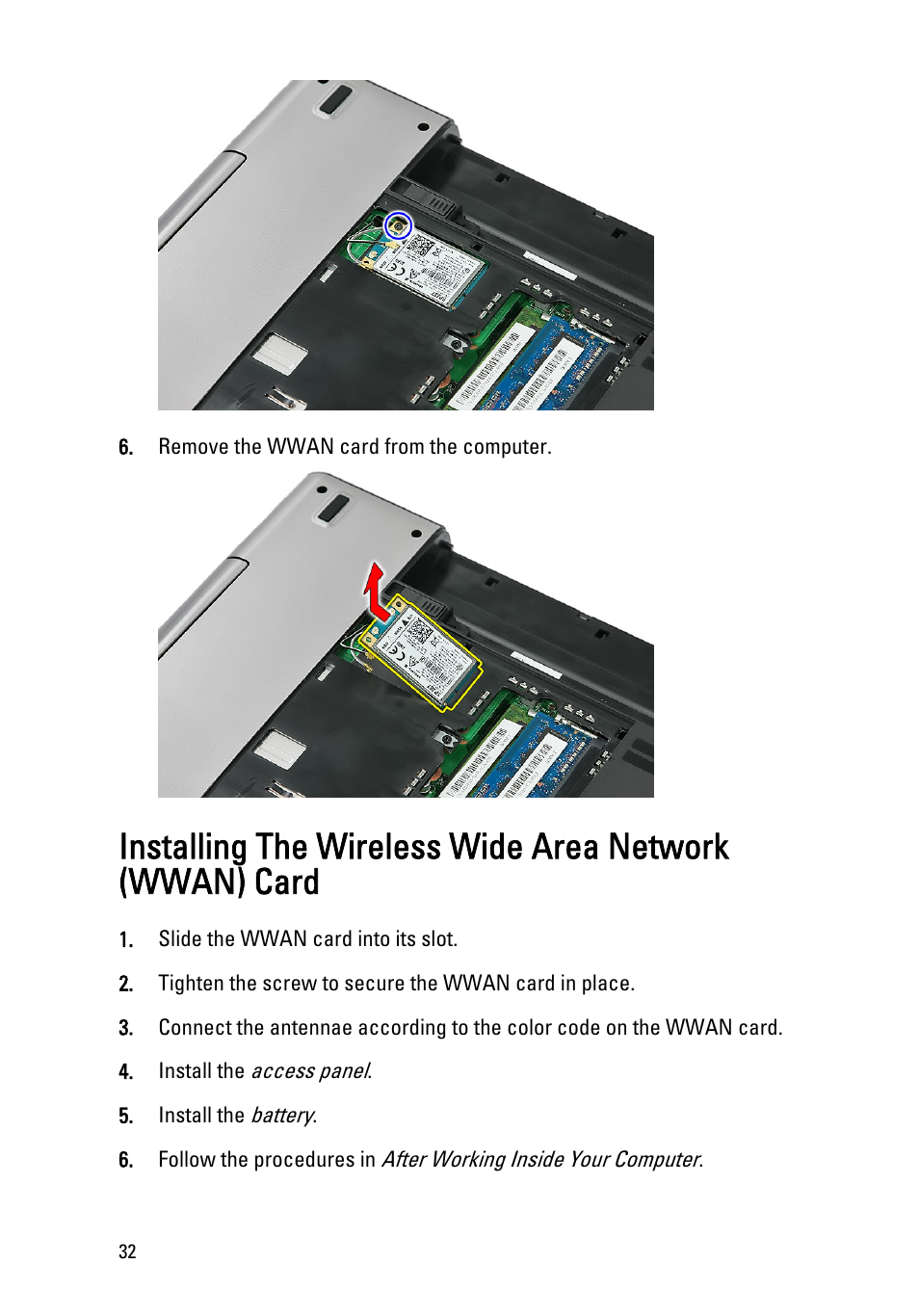 Dell Vostro 3550 (Early 2011) User Manual | Page 32 / 113