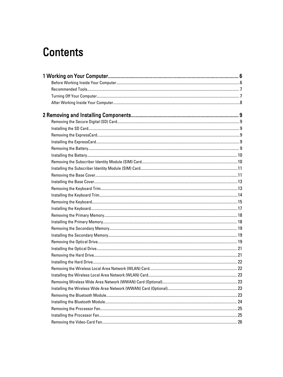 Dell Precision M4700 (Mid 2012) User Manual | Page 3 / 83