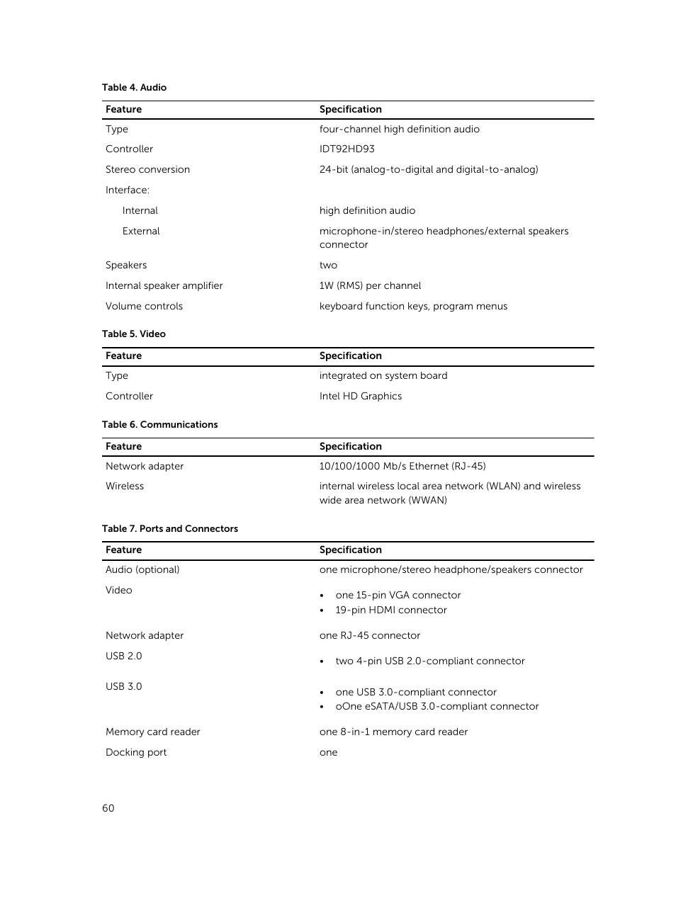 Dell Latitude E5530 (Mid 2012) User Manual | Page 60 / 81