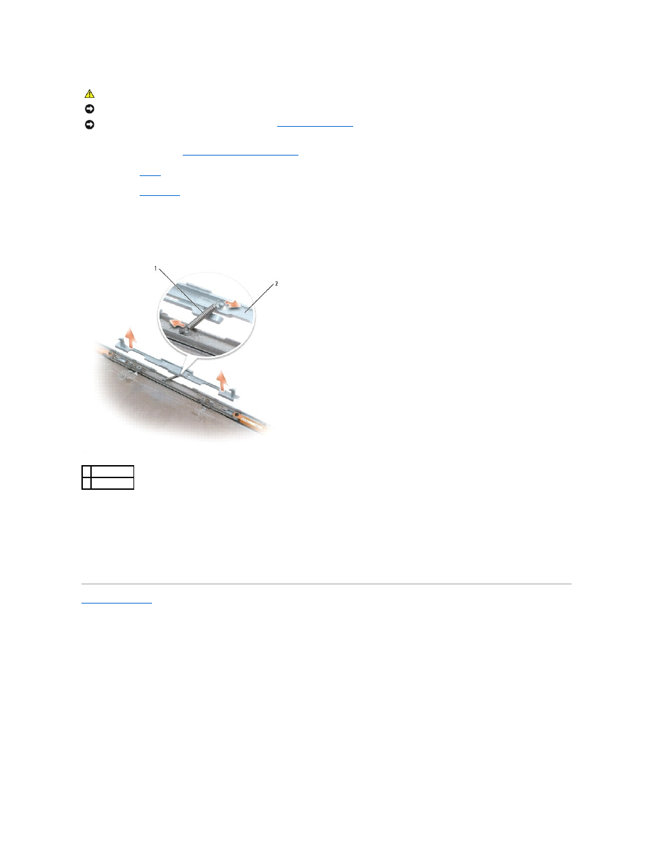 Replacing the display latch | Dell Inspiron 9300 User Manual | Page 28 / 60