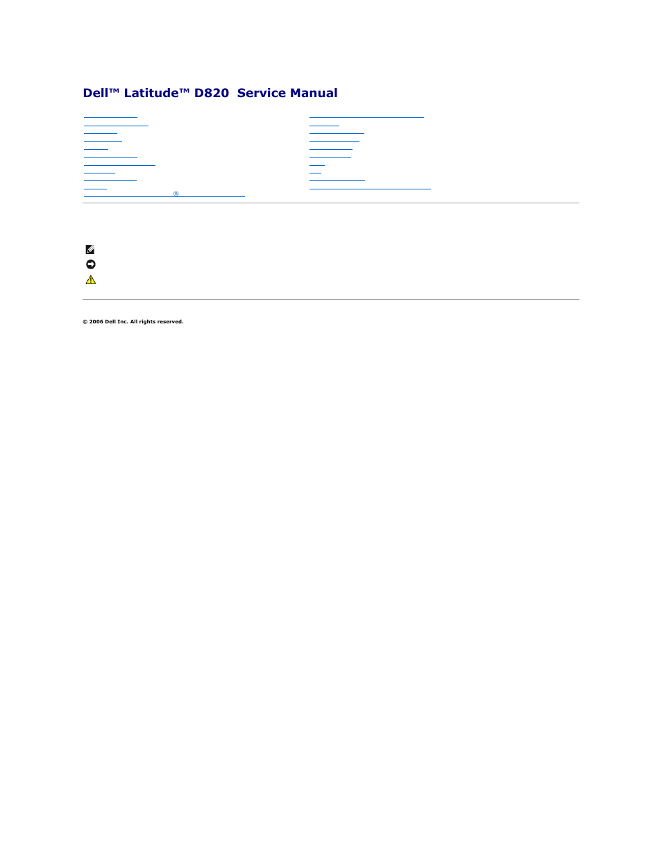 Dell Latitude D820 User Manual | 38 pages