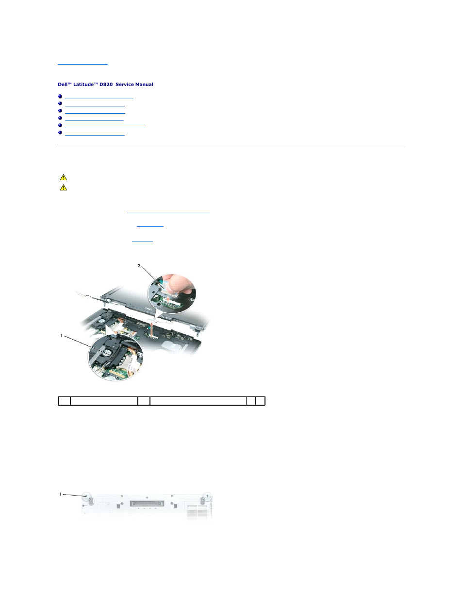 Display assembly, Removing the display assembly | Dell Latitude D820 User Manual | Page 12 / 38