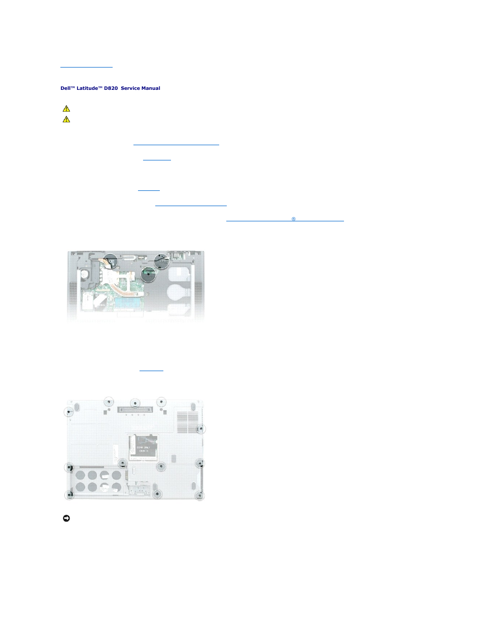 Palm rest | Dell Latitude D820 User Manual | Page 31 / 38
