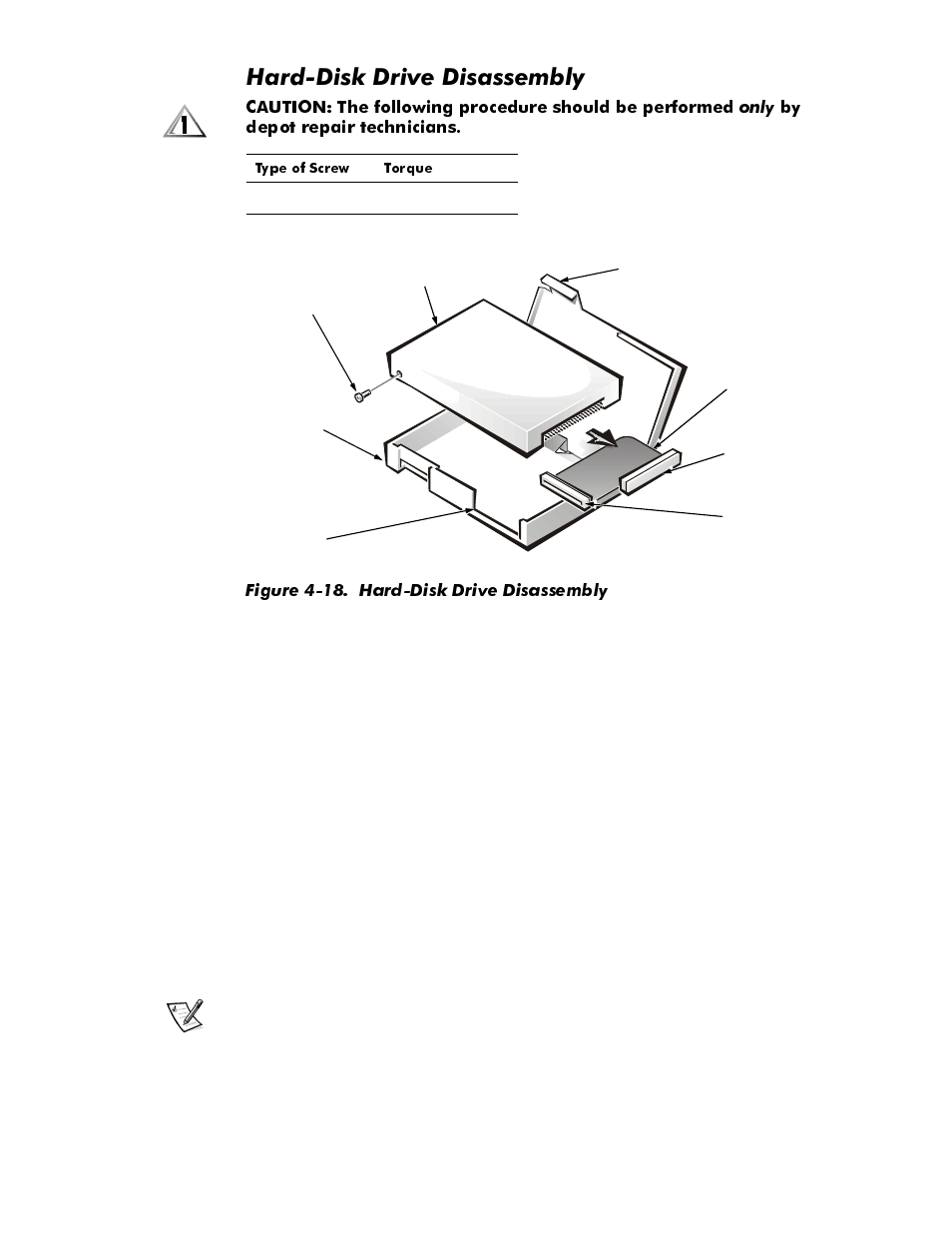 Hard-disk drive disassembly, Hard-disk drive disassembly -26, Figure 4-18 | Dug'lvn'ulyh'lvdvvhpeo | Dell Inspiron 3500 User Manual | Page 62 / 106