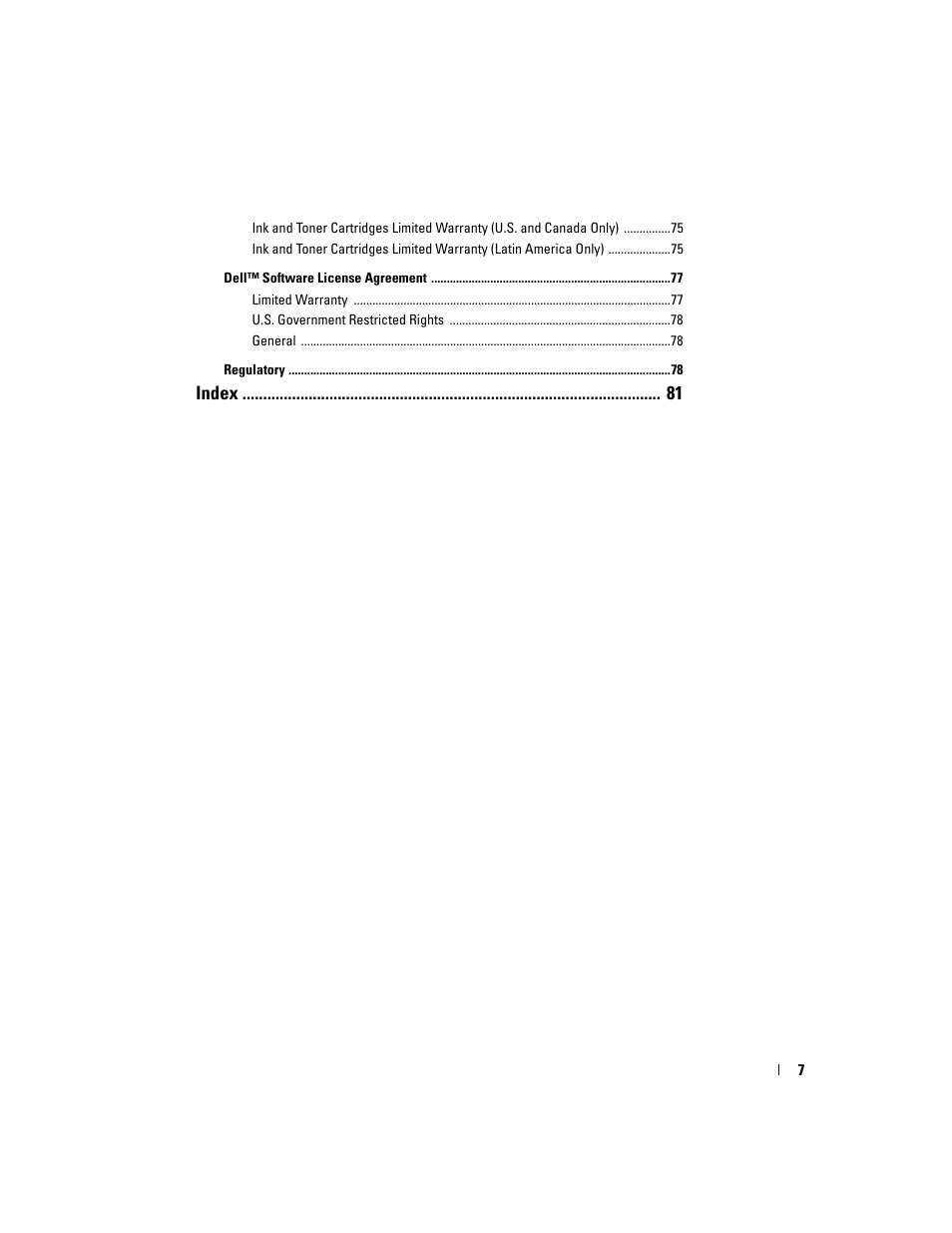 Dell 3000cn Color Laser Printer User Manual | Page 7 / 82
