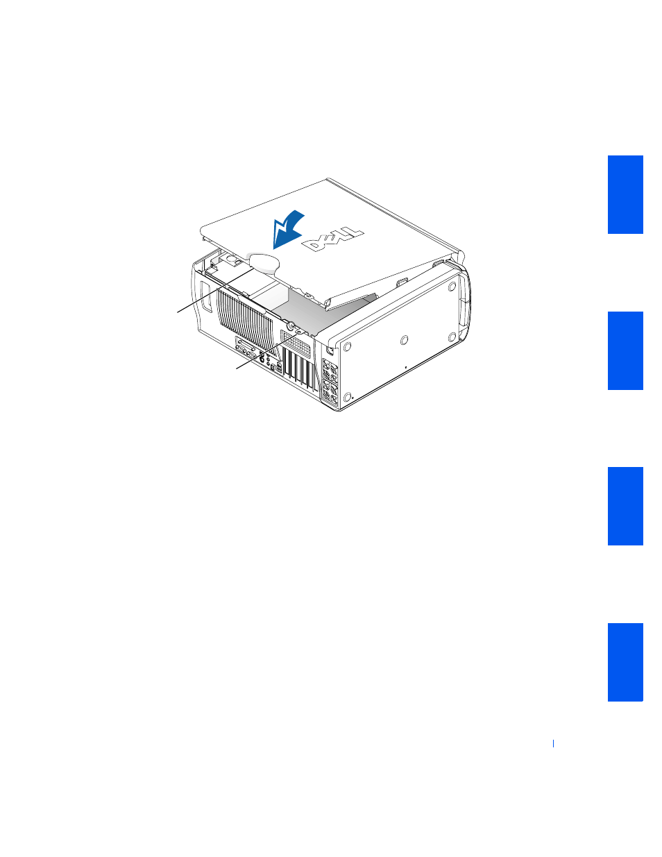 Closing the computer cover, 4 stand the computer upright | Dell PRECISION 530 User Manual | Page 17 / 126