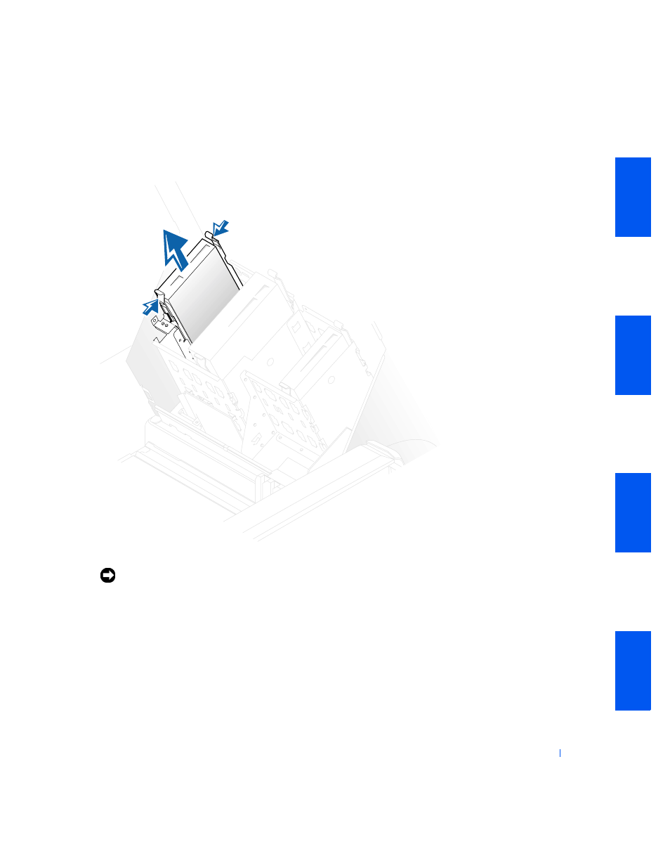 Removing the diskette drive, Step 5 | Dell PRECISION 530 User Manual | Page 59 / 126