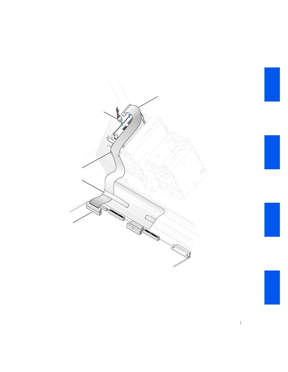 Attaching cables for the diskette drive | Dell PRECISION 530 User Manual | Page 65 / 126