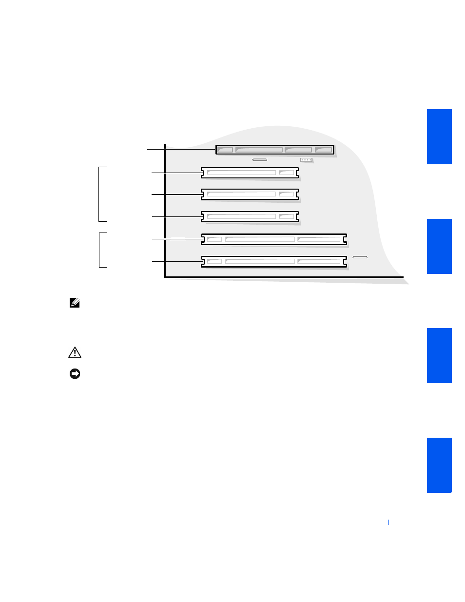 Installing an expansion card, Install the expansion cards, Install the | Controller card in an expansion slot | Dell PRECISION 530 User Manual | Page 83 / 126