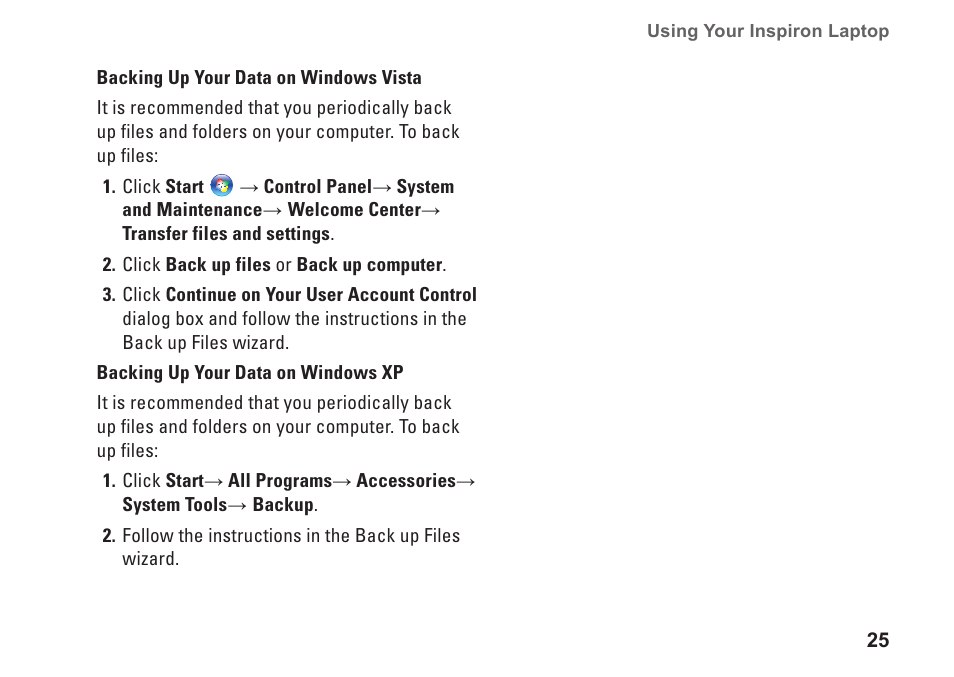 Dell Inspiron 1525 (Late 2007) User Manual | Page 27 / 80