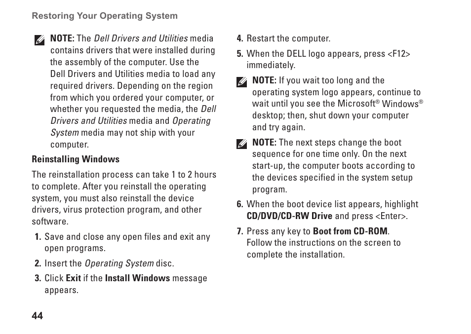 Dell Inspiron 1525 (Late 2007) User Manual | Page 46 / 80