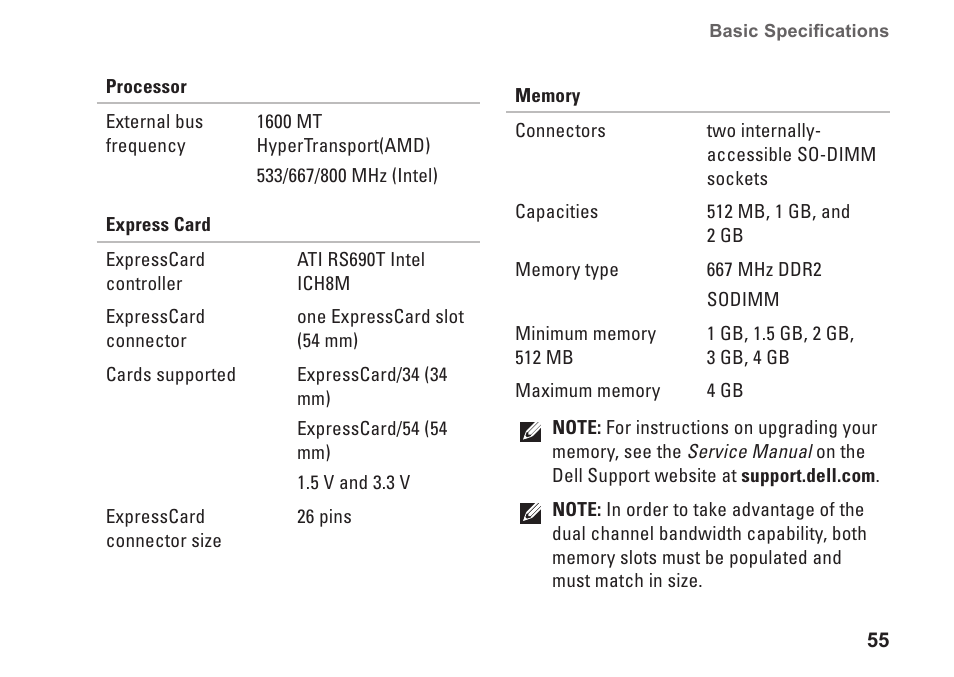 Dell Inspiron 1525 (Late 2007) User Manual | Page 57 / 80