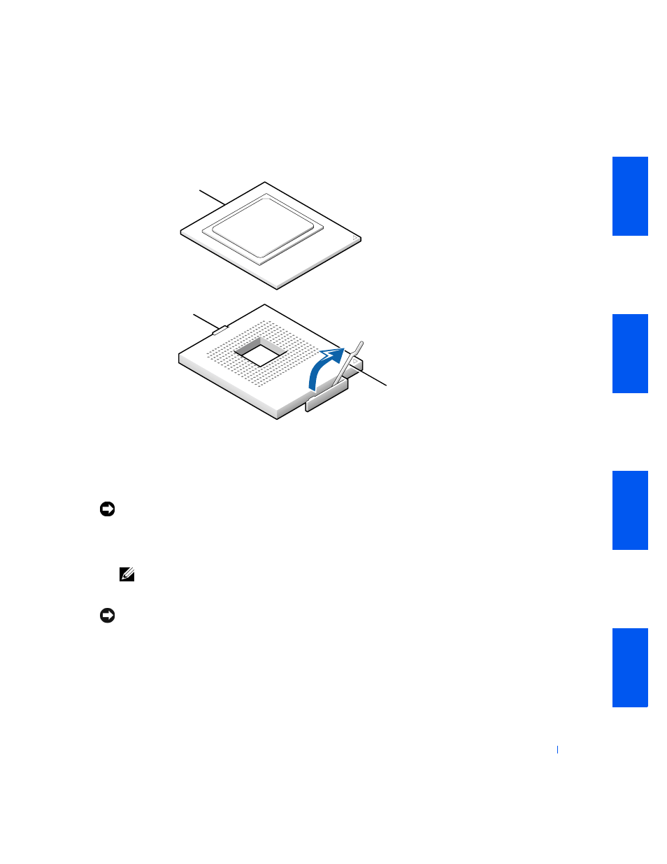 Removing the microprocessor | Dell PRECISION 530 User Manual | Page 123 / 300