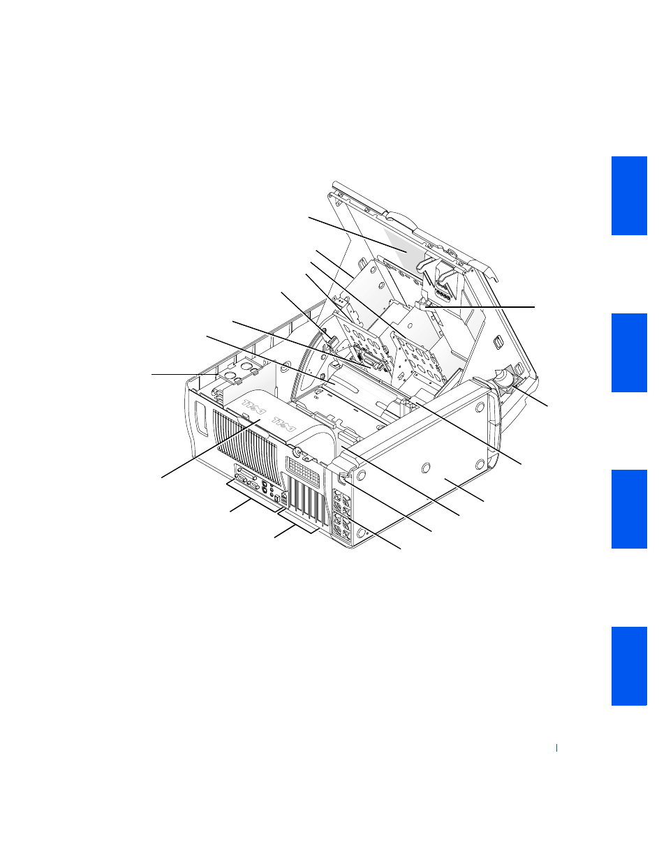 Inside the computer, System cables | Dell PRECISION 530 User Manual | Page 31 / 300