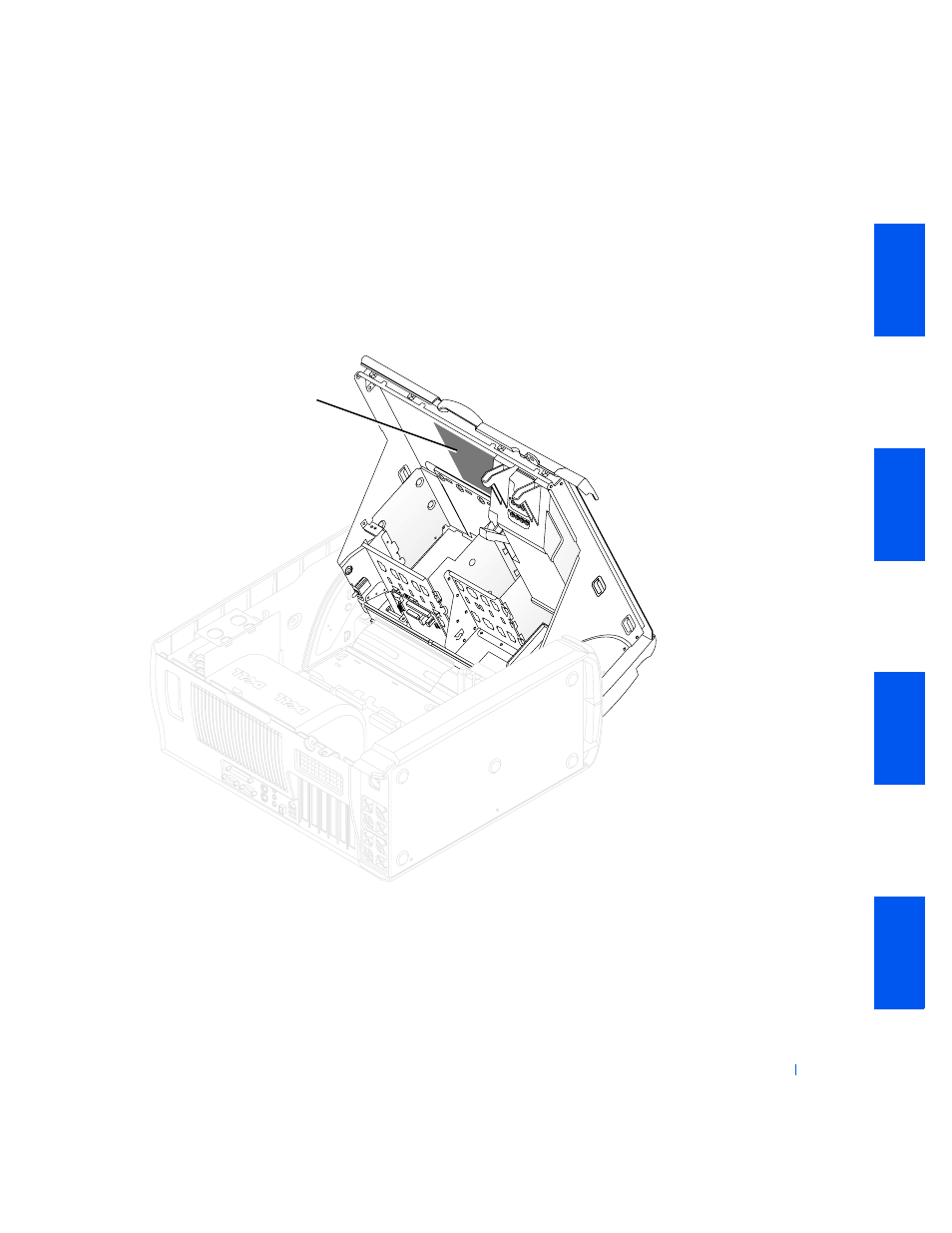 Interior service label, Service label | Dell PRECISION 530 User Manual | Page 71 / 300