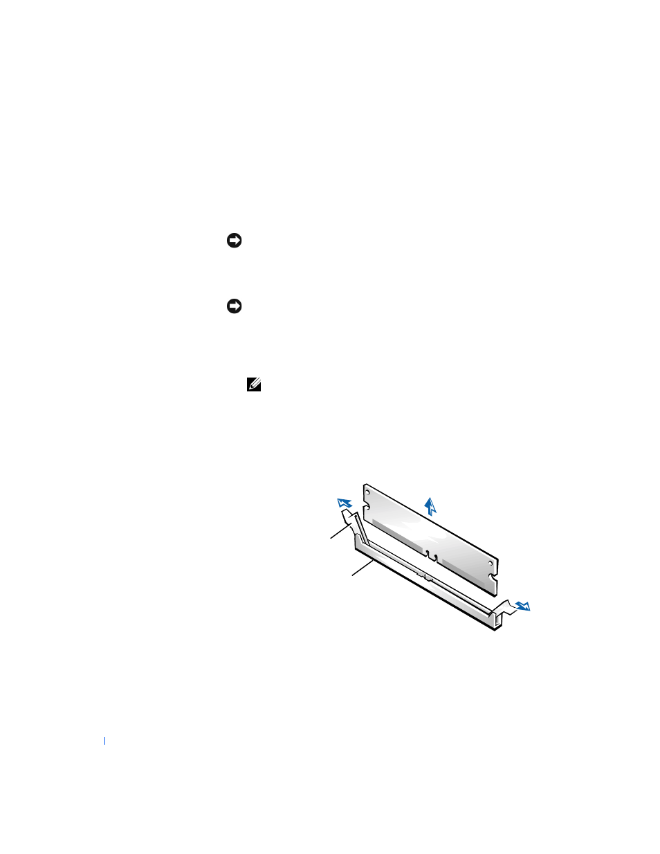 Removing a memory module, Remove memory modules, Step 14 | Dell PRECISION 530 User Manual | Page 80 / 300
