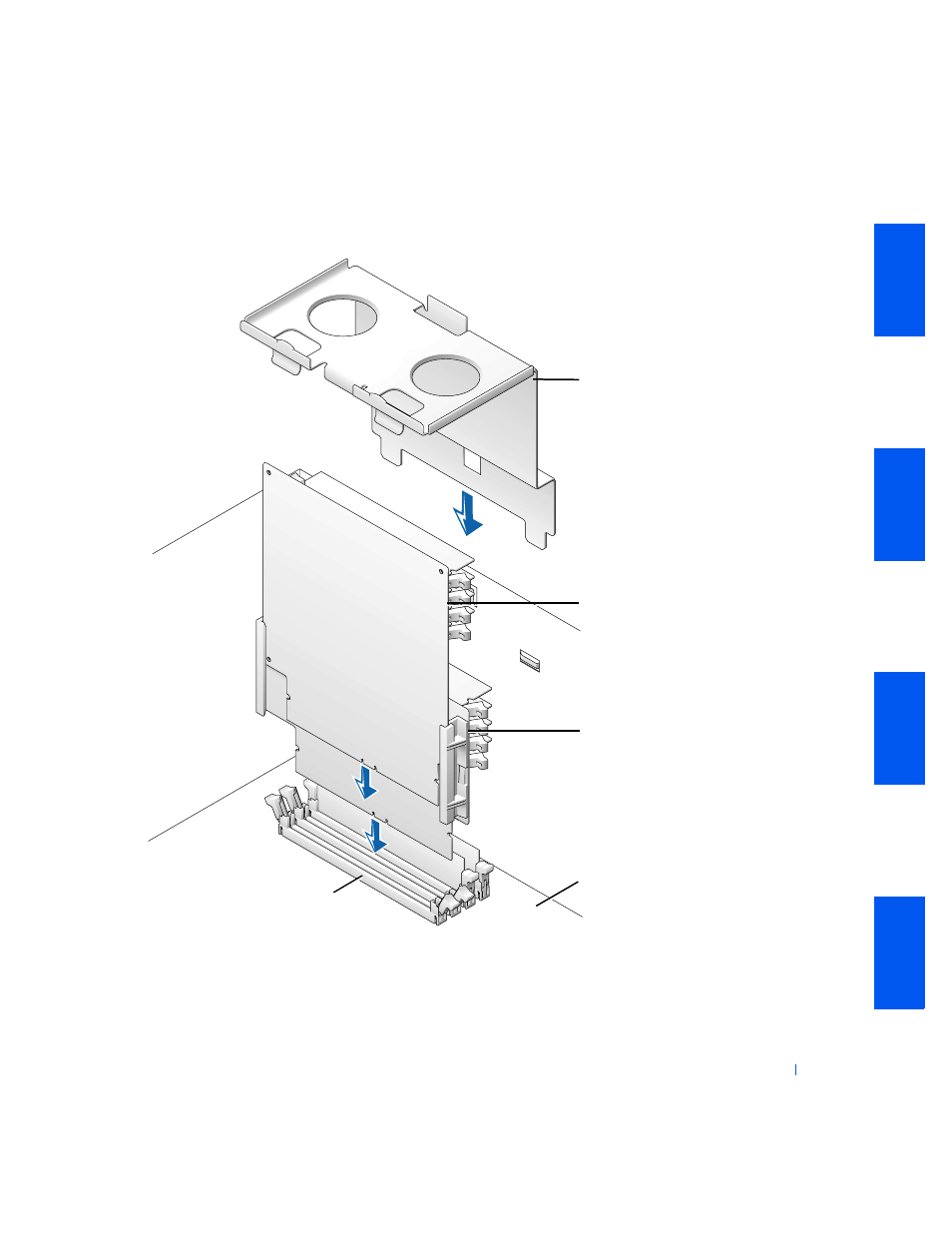 Installing memory riser boards | Dell PRECISION 530 User Manual | Page 85 / 300