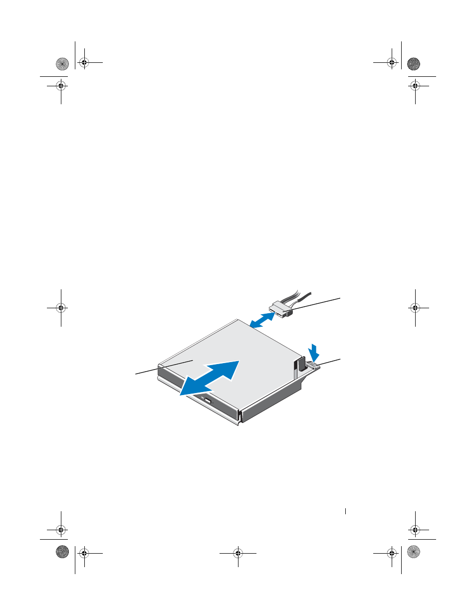 Figure 3-14. removing the optical drive | Dell PowerEdge R910 User Manual | Page 113 / 210