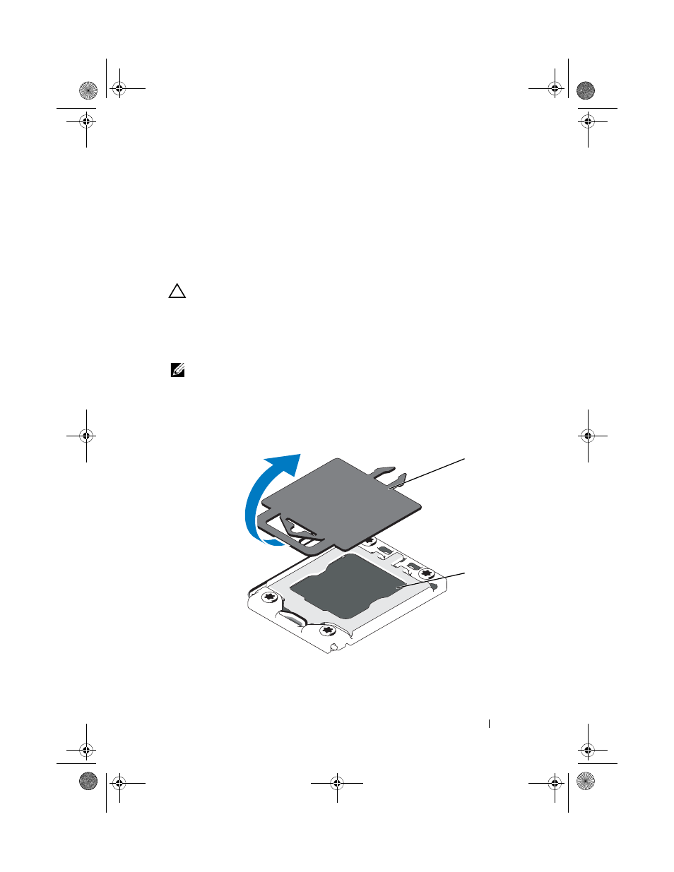 Installing a processor, Figure 3-30. removing the processor socket cover, And "installing a | Dell PowerEdge R910 User Manual | Page 151 / 210