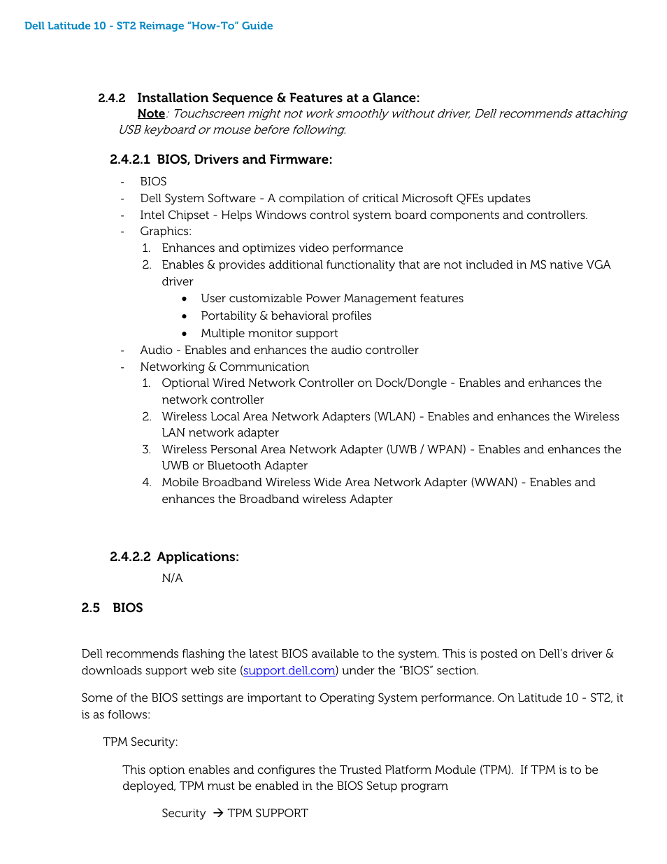 Bios | Dell Latitude 10 (Late 2012) User Manual | Page 7 / 9