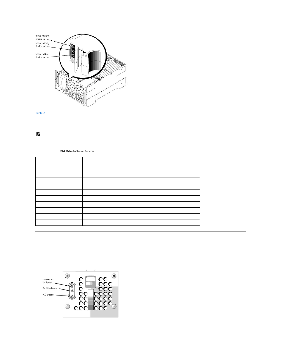 Redundant power supply features, Disk drives (see, Table 2-1 | Dell PowerEdge 2500SC User Manual | Page 20 / 85
