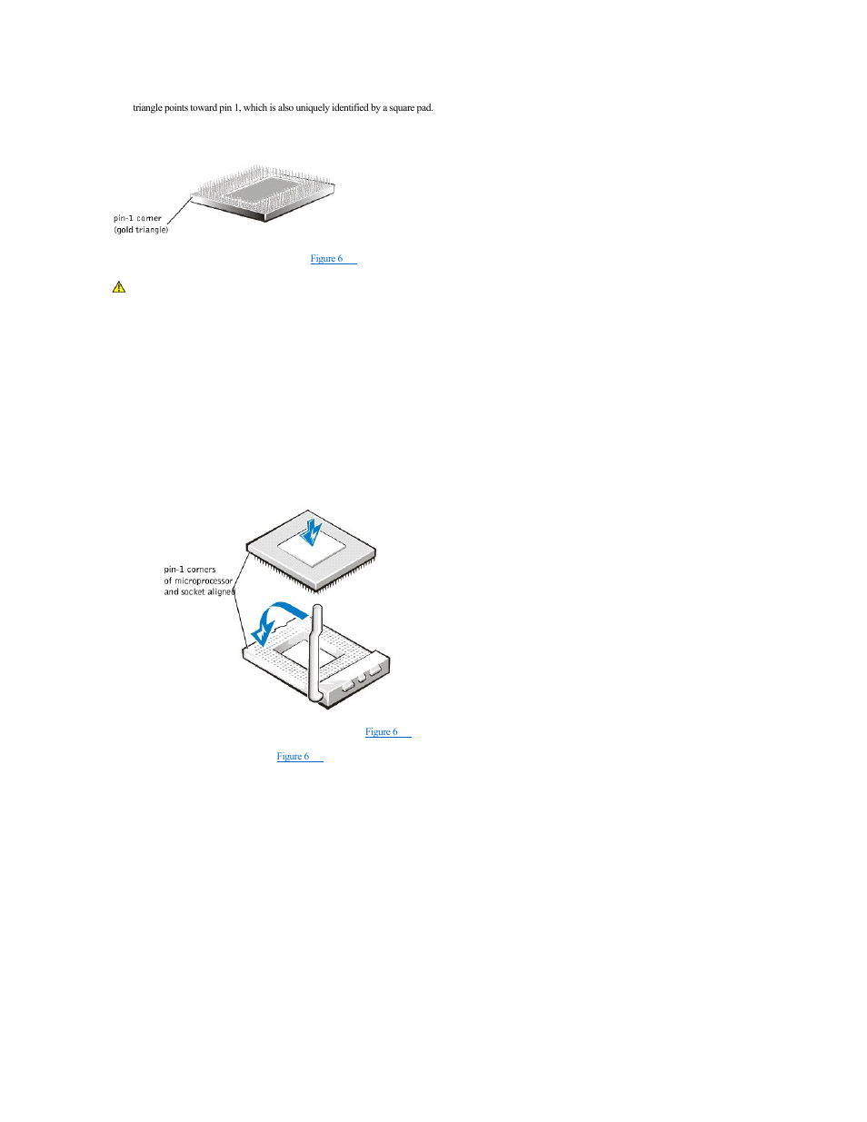 1 corner of the microprocessor (see, Figure 6-14 | Dell PowerEdge 2500SC User Manual | Page 60 / 85