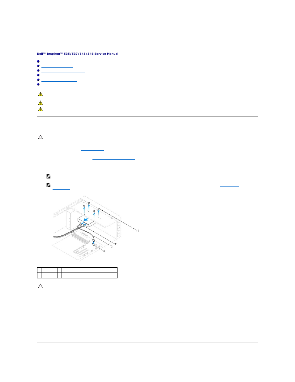 Drives, Removing a hard drive | Dell Inspiron 545 (Early 2009) User Manual | Page 16 / 45