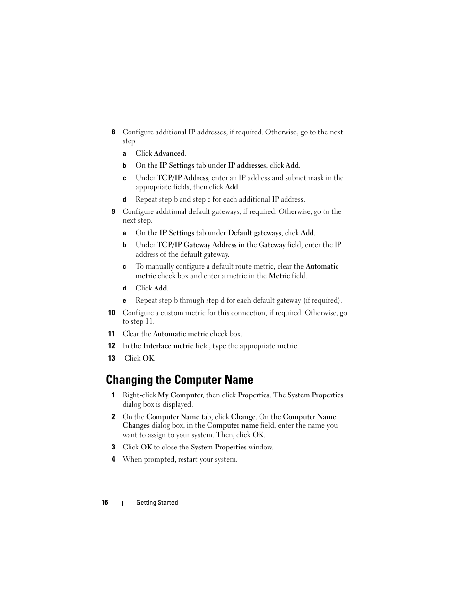 Changing the computer name | Dell PowerVault DP600 User Manual | Page 16 / 52