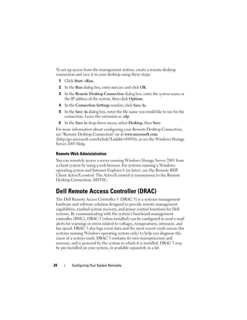 Dell remote access controller (drac) | Dell PowerVault DP600 User Manual | Page 24 / 52