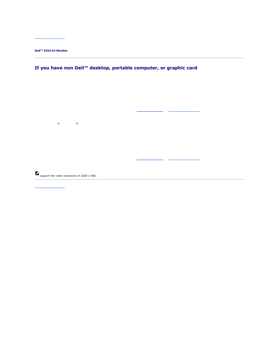 Setting up your monitor | Dell E2011H Monitor User Manual | Page 13 / 32
