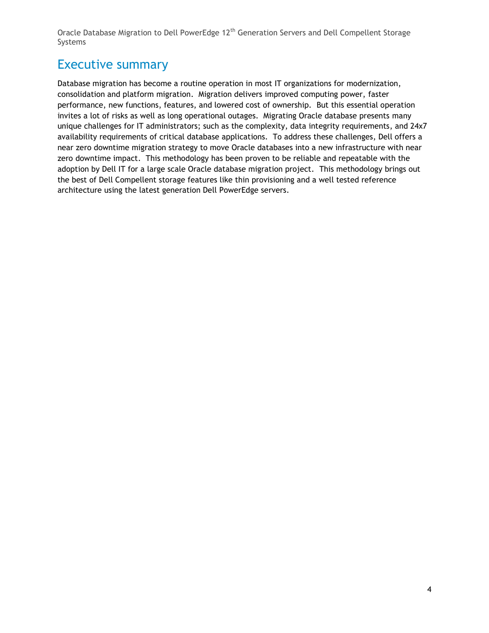 Executive summary | Dell PowerEdge T110 II User Manual | Page 4 / 23