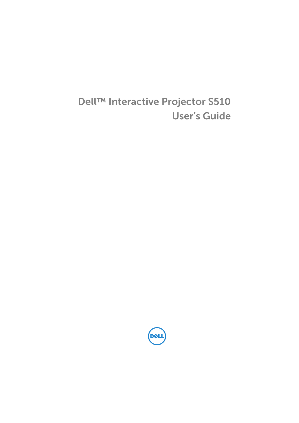 Dell S510 Interactive Projector User Manual | 154 pages