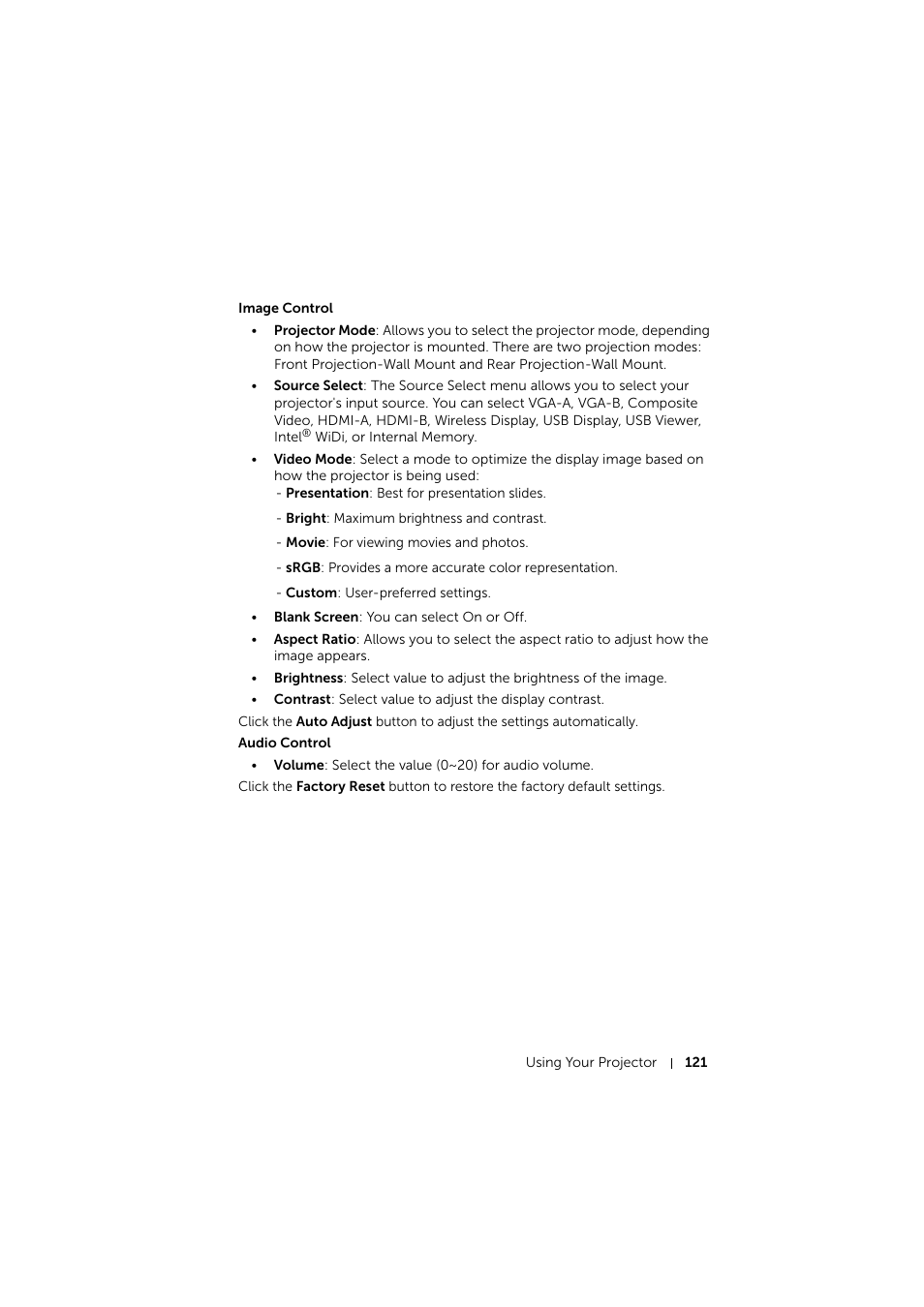 Dell S510 Interactive Projector User Manual | Page 121 / 154