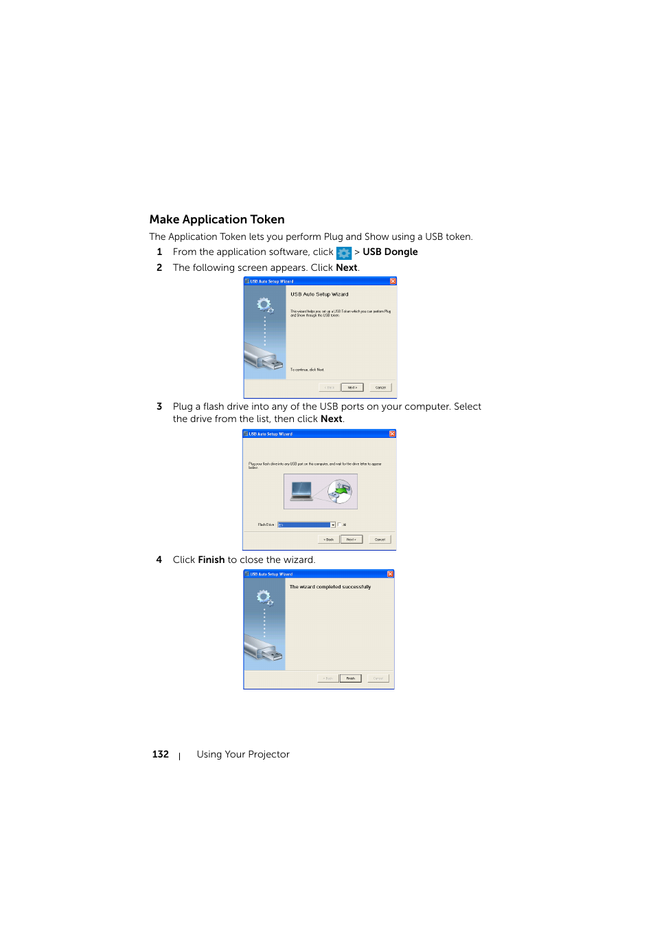 Make application token | Dell S510 Interactive Projector User Manual | Page 132 / 154