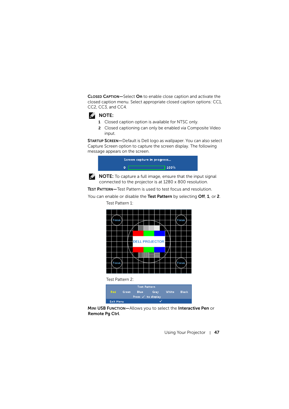 Dell S510 Interactive Projector User Manual | Page 47 / 154