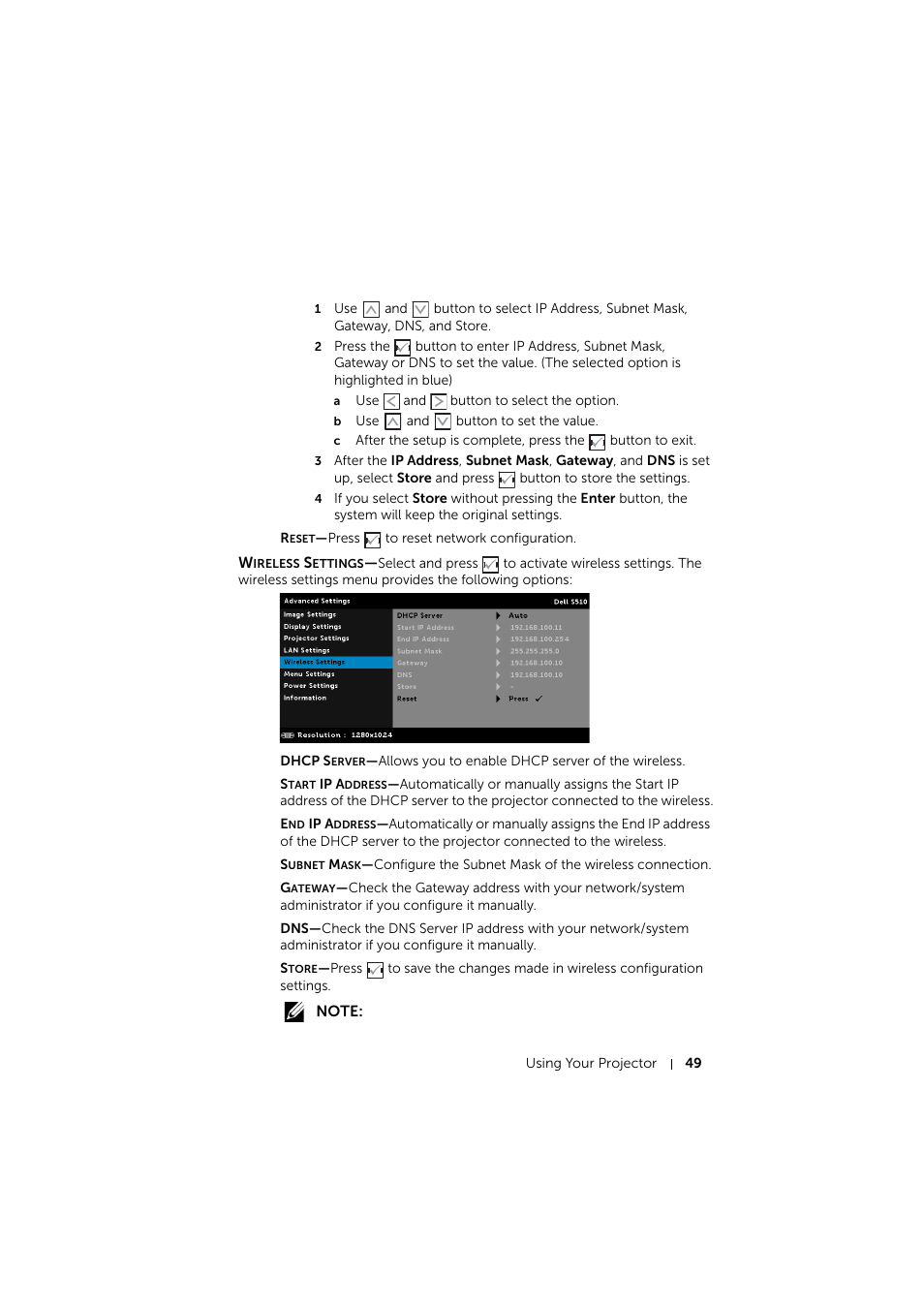 Dell S510 Interactive Projector User Manual | Page 49 / 154