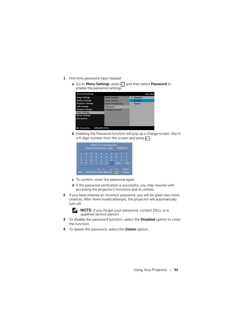 Dell S510 Interactive Projector User Manual | Page 51 / 154