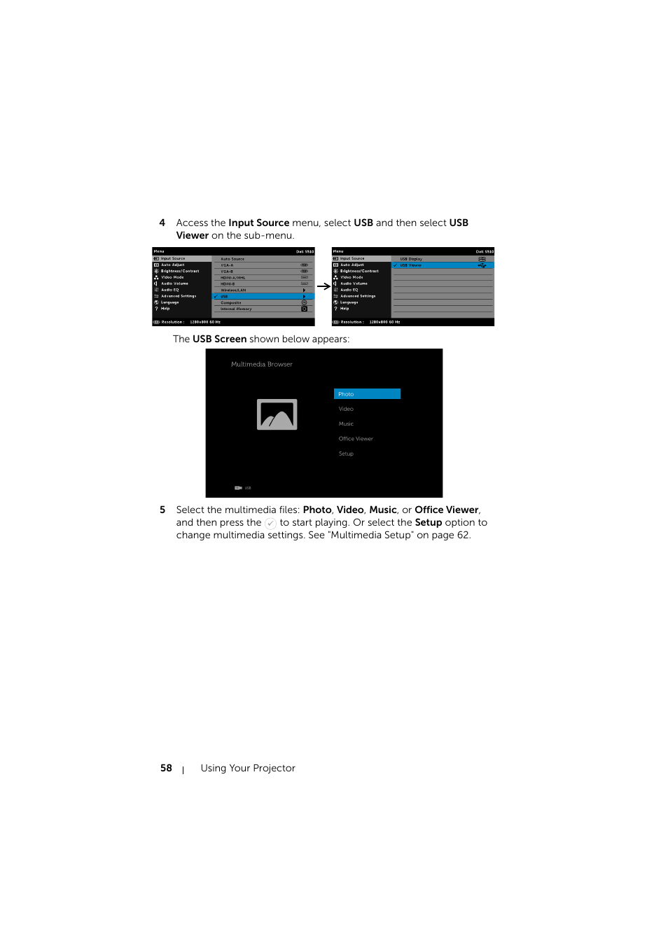 Dell S510 Interactive Projector User Manual | Page 58 / 154