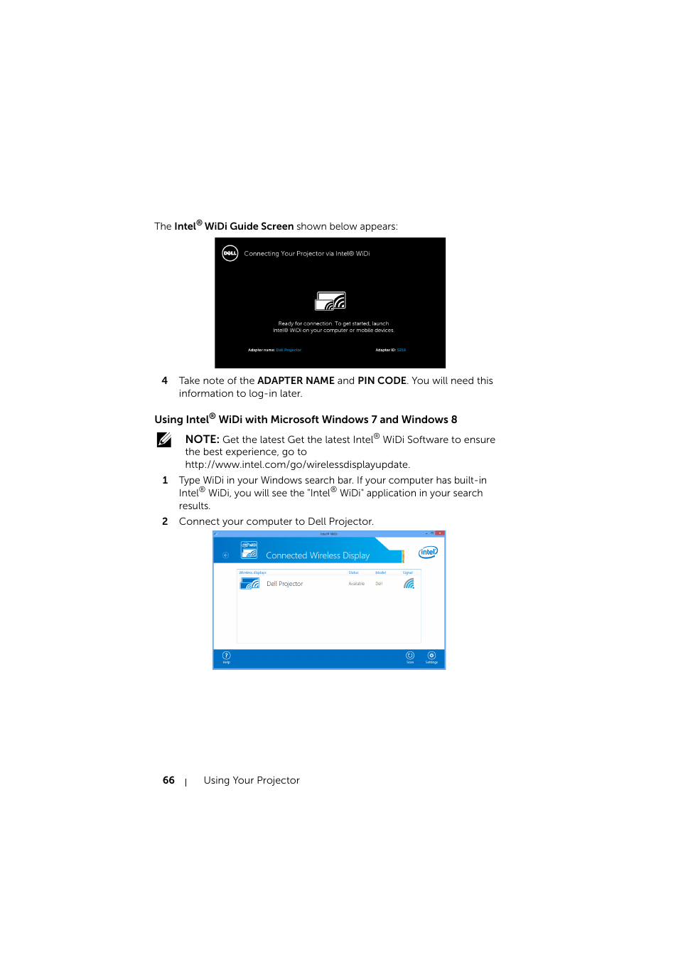 Dell S510 Interactive Projector User Manual | Page 66 / 154