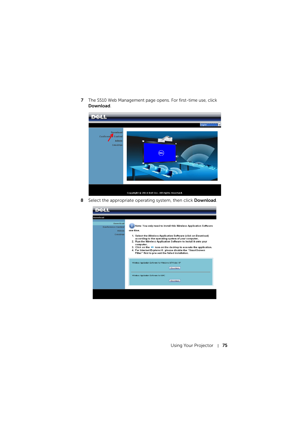 Dell S510 Interactive Projector User Manual | Page 75 / 154