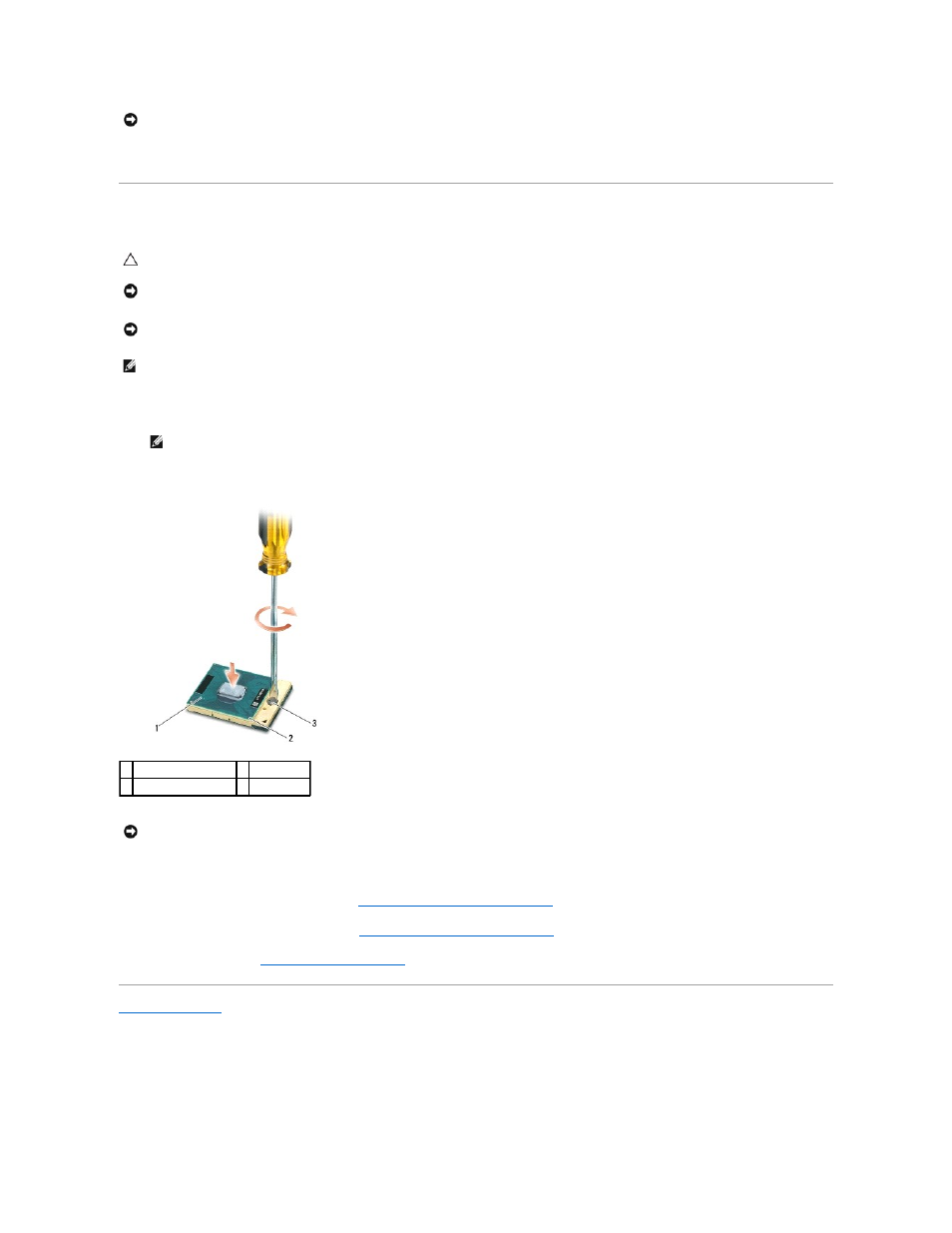 Replacing the processor module | Dell Precision M2400 (Mid 2008) User Manual | Page 20 / 100