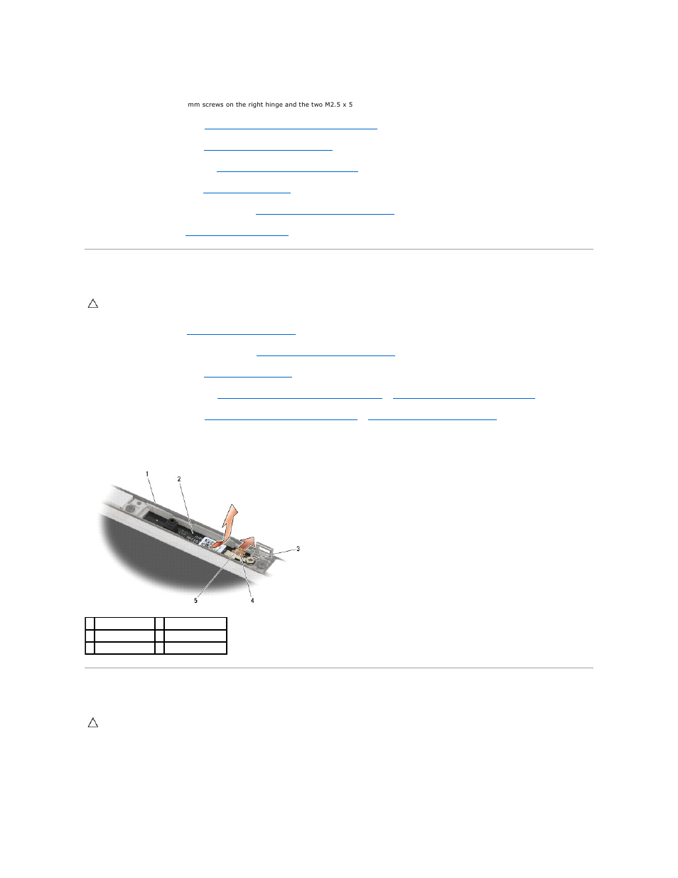 Removing the microphone board, Replacing the microphone board | Dell Precision M2400 (Mid 2008) User Manual | Page 41 / 100