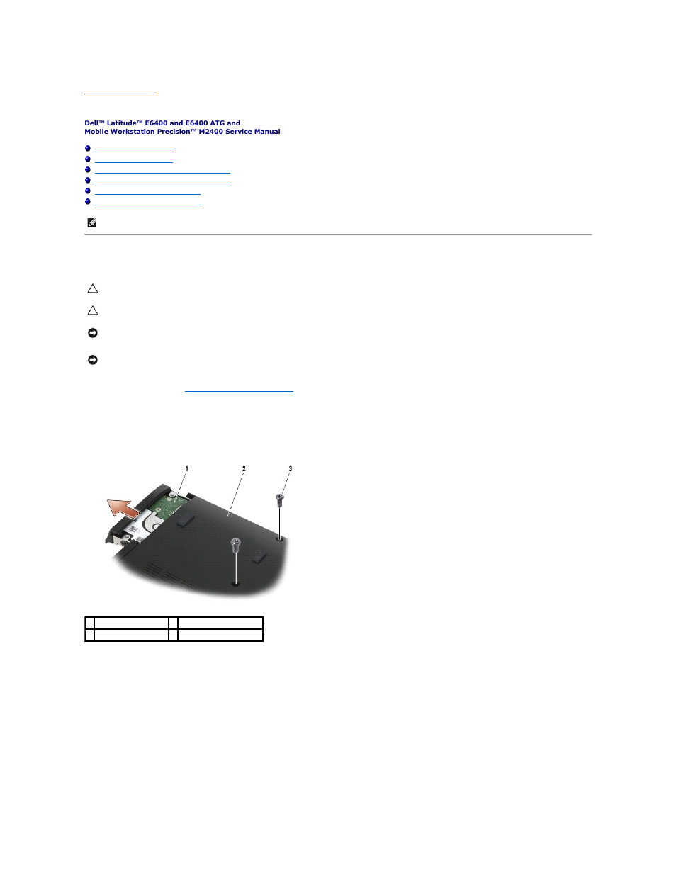 Hard drive, Removing the hard drive | Dell Precision M2400 (Mid 2008) User Manual | Page 51 / 100