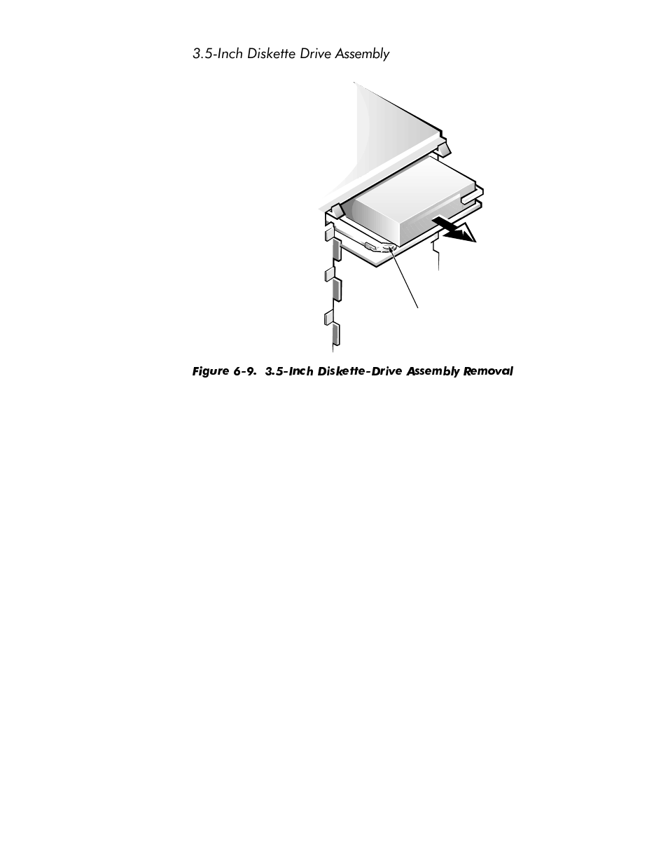 Inch diskette drive assembly -11, Figure 6-9, Inch diskette-drive assembly removal -11 | Dell OptiPlex GX1p User Manual | Page 127 / 170