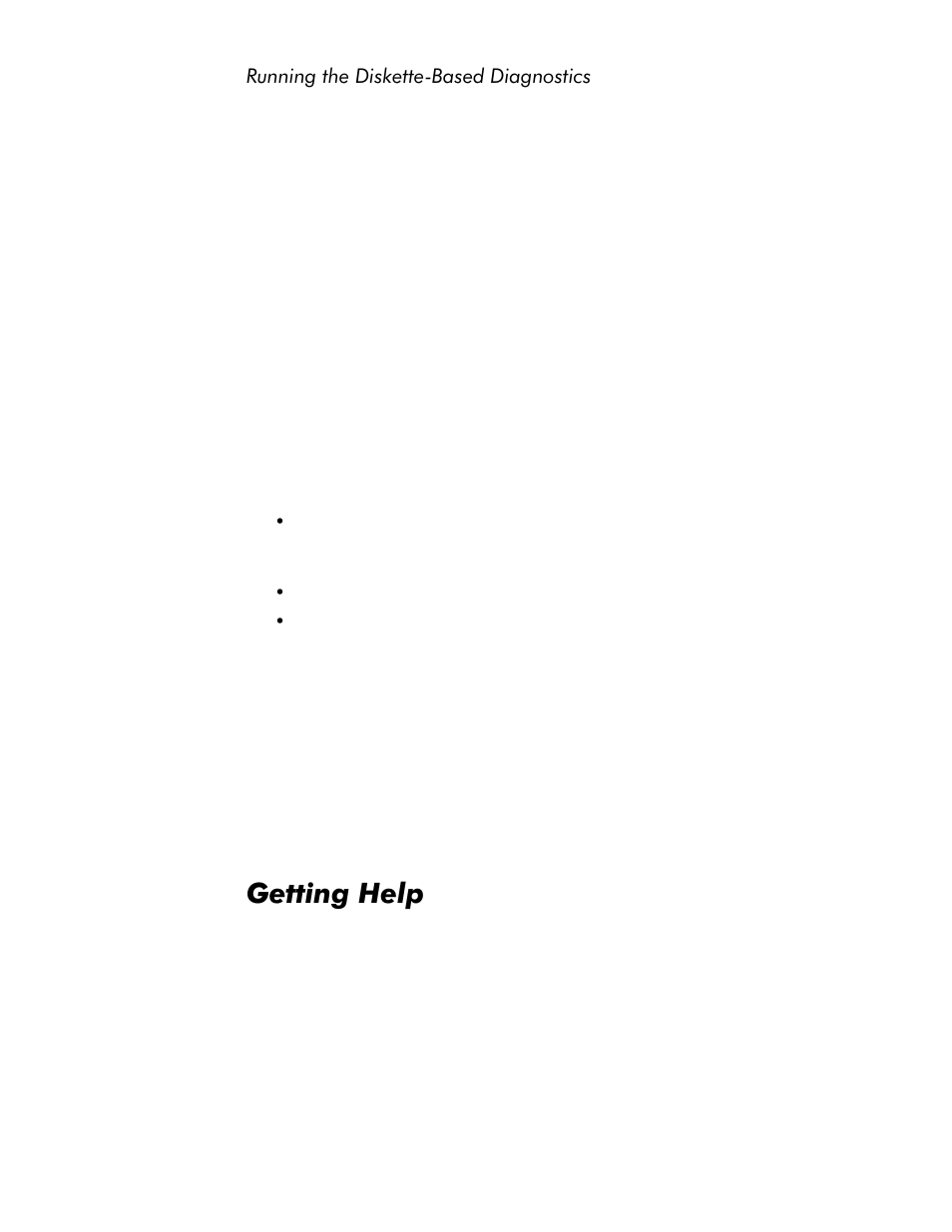 Getting help, Running the diskette-based diagnostics -10, Getting help -10 | Hwwlqj+hos | Dell OptiPlex GX1p User Manual | Page 62 / 170
