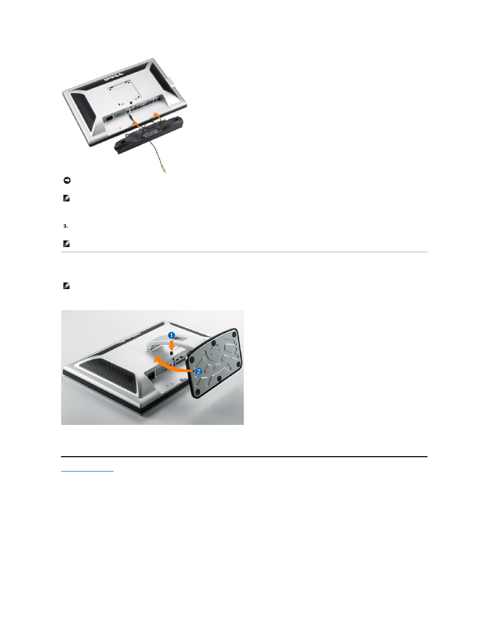 Removing the stand | Dell SP2208WFP Monitor User Manual | Page 29 / 33