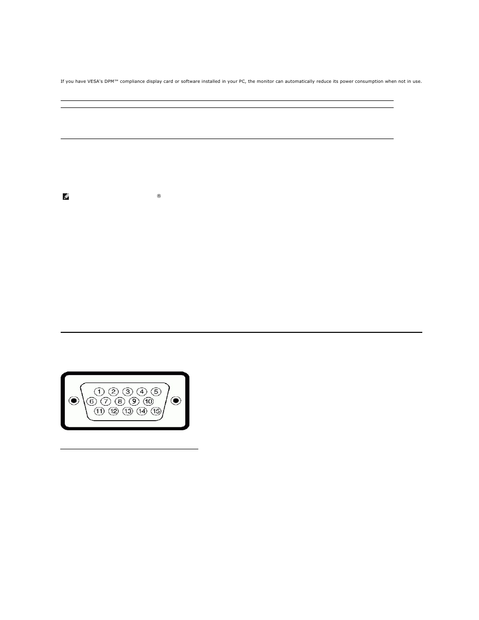 Power management modes, Pin assignments | Dell SP2208WFP Monitor User Manual | Page 5 / 33