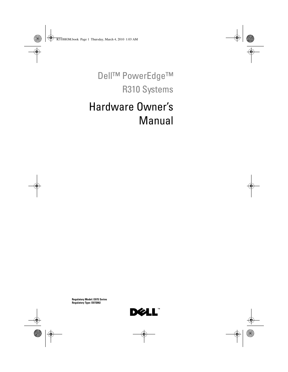 Dell PowerEdge R310 User Manual | 176 pages