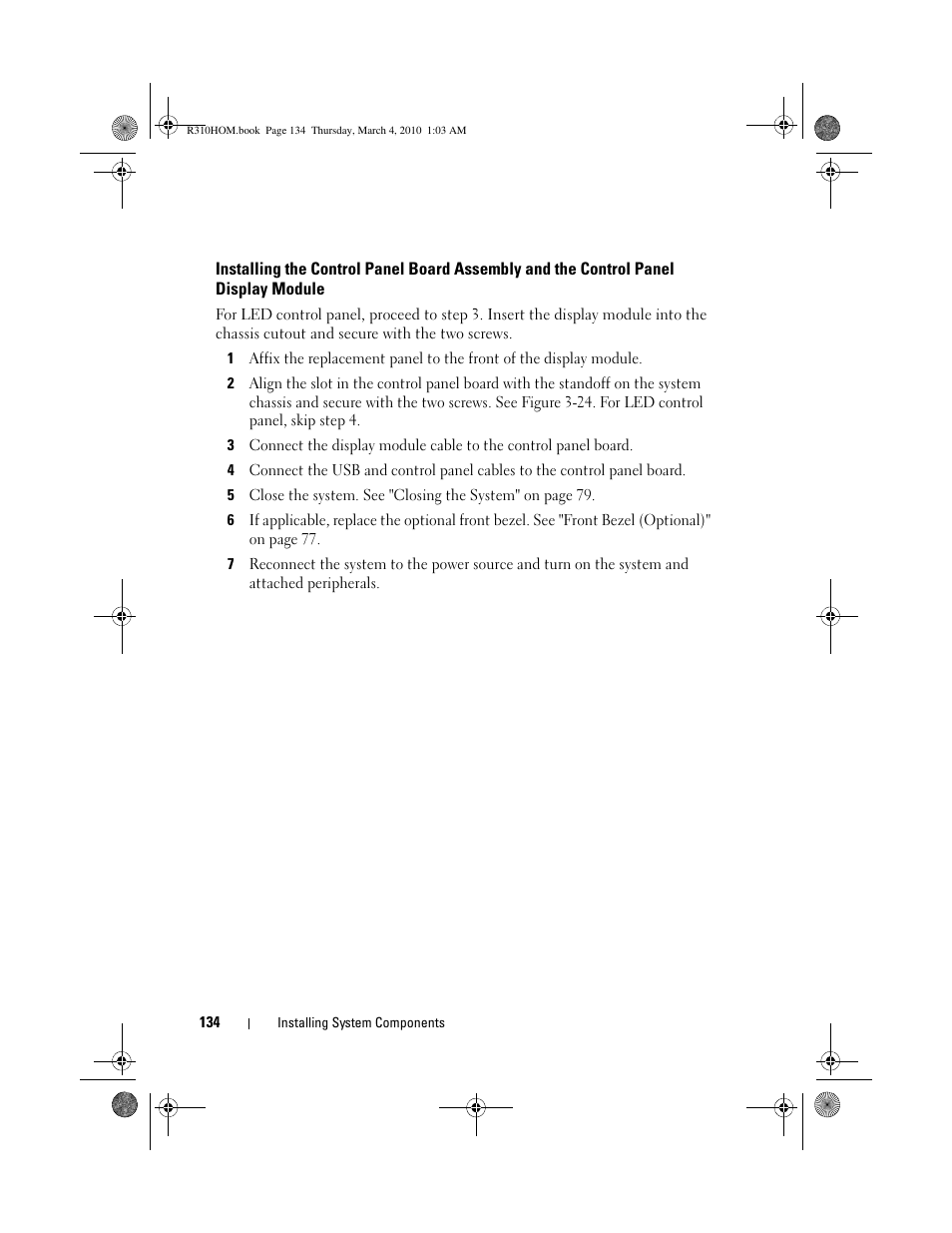 Dell PowerEdge R310 User Manual | Page 134 / 176
